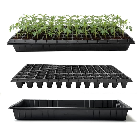 10 Pack 1020 Seed Starter Trays and 10 Pcs 72 Cell Plug Trays, Thick ...