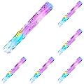 10-Pack 12 Inch/30cm Flexible Rulers - Color Gradient Design, Soft PVC, Double-Sided Inch/Centimeter Scale, Bendable for Irregular Surfaces, Ideal for Drawing & Measuring