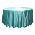 thumbnail image 1 of 10 Pack 120" Inch round Satin Tablecloth 21 COLORS Table Cover Wedding Banquet", (Color: aqua), 1 of 1