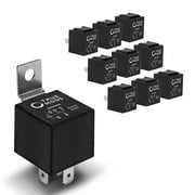 10 Pack - 12V 30/40 Amp 5-Pin SPDT Bosch Style Electrical Relays