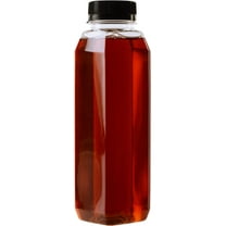 (10 Pack) 12oz Empty Clear PET Plastic Juice Bottles with Black Caps - Reusable Clear Bulk Beverage Containers with Tamper Evident Lids - Green Juice, Smoothie, Milk, Meal Prep Juice Containers