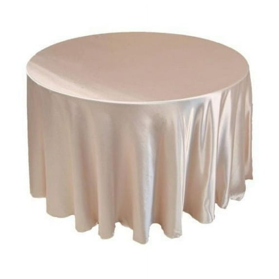 10 Pack 132" Inch round Satin Tablecloth 21 COLORS Table Cover Wedding Banquet", (Color: taupe)