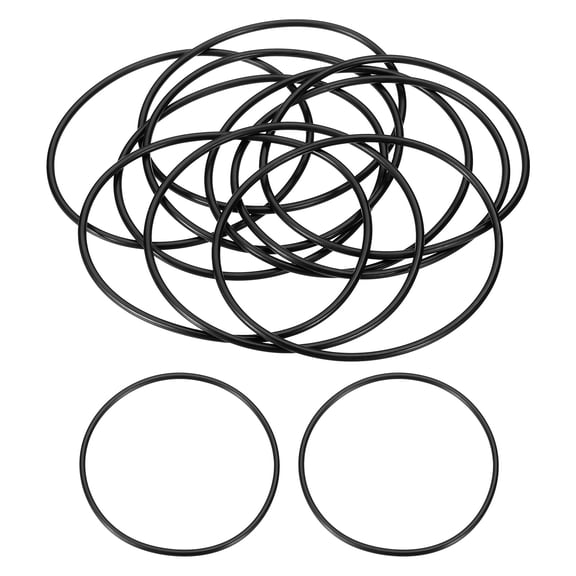 10 Pack 151 Nitrile O-rings, 90 Durometer 3" ID, 3-3/16" OD, 3/32" Width, Black