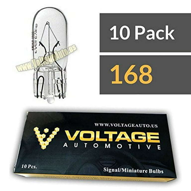 Voltage Automotive T10 168 Bulbs, License Plate Light, Interior