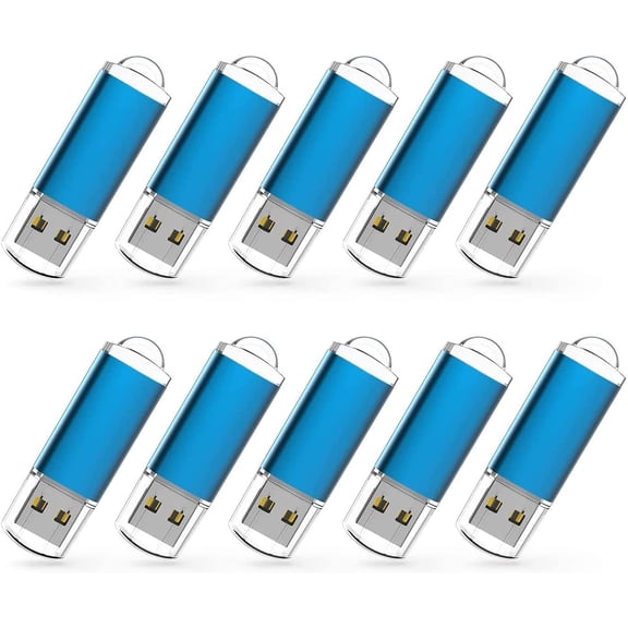 10 Pack 16G USB Flash Drive USB 2.0 Memory Stick Bulk Memory Stick Thumb Drive Pen Drive Jump Drive-Blue