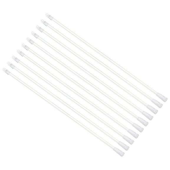 10 Pack 17" Blinds Wand Replacement, Acrylic Blinds Tilt Wand with Hook and Grip, Vertical Blind Rod Stick for Window Curtain Opener Accessory, Clear