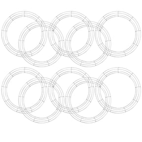 18" Wire Wreath Frame by Ashland - Ready-to-Decorate Rustic Home Decor for Weddings - Birthdays - Parties - and Holidays - Bulk 10 Pack