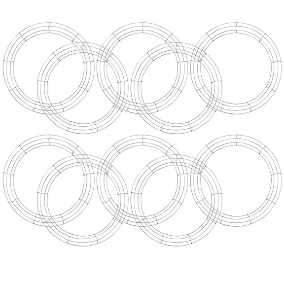 18" Wire Wreath Frame by Ashland - Ready-to-Decorate Rustic Home Decor for Weddings - Birthdays - Parties - and Holidays - Bulk 10 Pack
