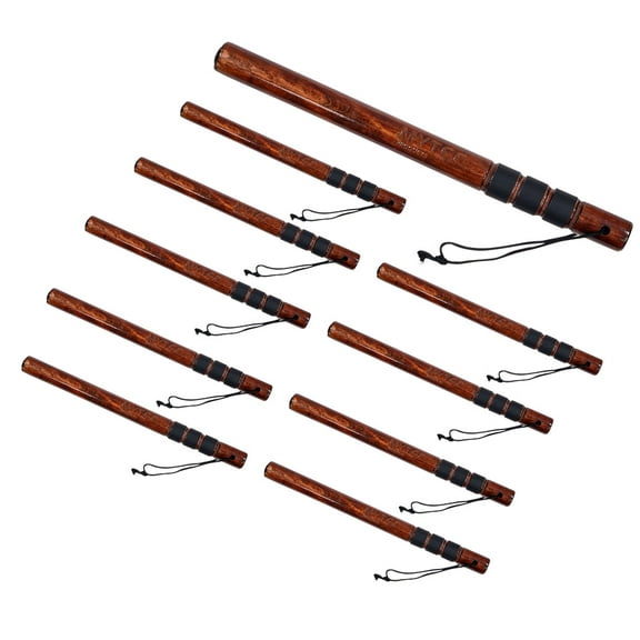 10 Pack 18" Wood Tire Thumper Bat - 3M Smooth Grip - Durable Hickory Wood Tire Checker Bat for Truckers - Fish Bat Knocker - Ultra lightweight Stick with Extra Grip