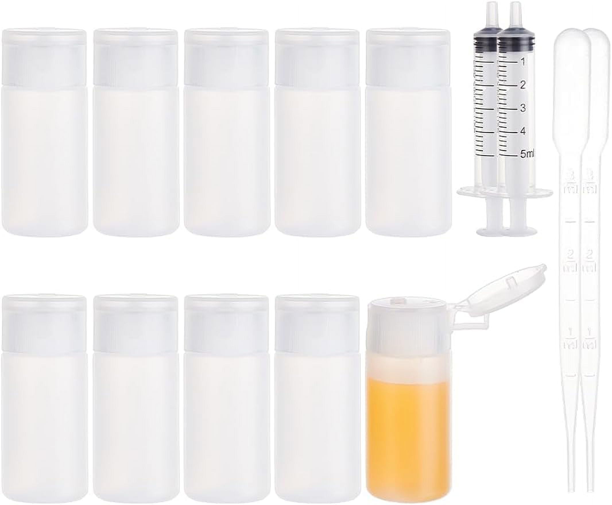 10 Pack 1oz Travel Bottles Small Travel tubes Plastic Flip Cap Sample