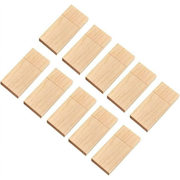 10 Pack 2.0 16GB USB Flash Drive Storage Stick,Wood USB Disk Memory Stick (16GB, Maple Wood)