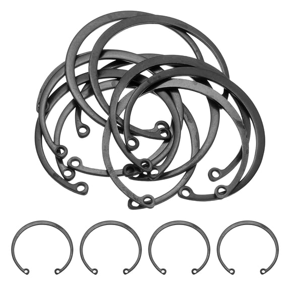 10 Pack2-5/32"(55mm) RetainingRingCirclip,SnapRingsC-Clips, Black