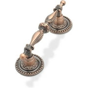 10 Pack 2.5" Vintage Drawer Pulls Antique Copper Cabinet Handles Euro Style,Antique Dresser Pull Kitchen Furniture Handle Bedroom Bathroom Hardware, Hole Centers64mm2-1/2 in