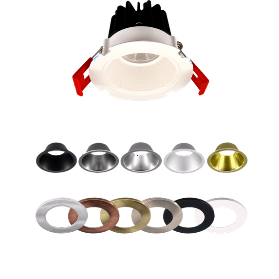 10 Pack 2" LED Recessed Canless Downlight - 5CCT Adjustable Color Temp - Choose Finish