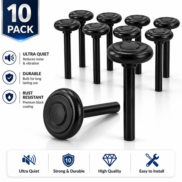 10 Pack 2" Nylon Garage Door Rollers, 4" Nylon Layer Stem, Quiet/Smooth Garage Door Wheels Replacement, Double Seal 6200-2RS Bearings
