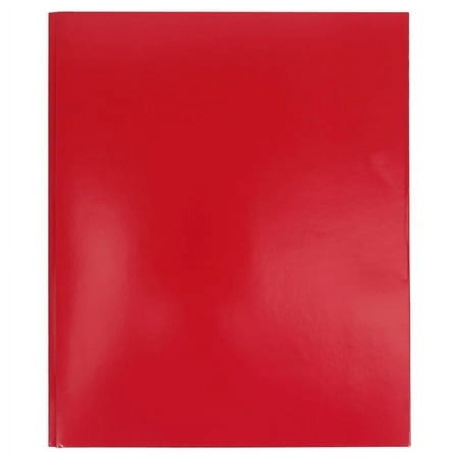 10-Pack 2 Pocket with Prongs Paper Folders - Red