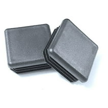 10 Pack: 2" Square Black Plastic Plug, for ID 1.74" to 1.83" - 10-14 Ga Tubing End Cap,