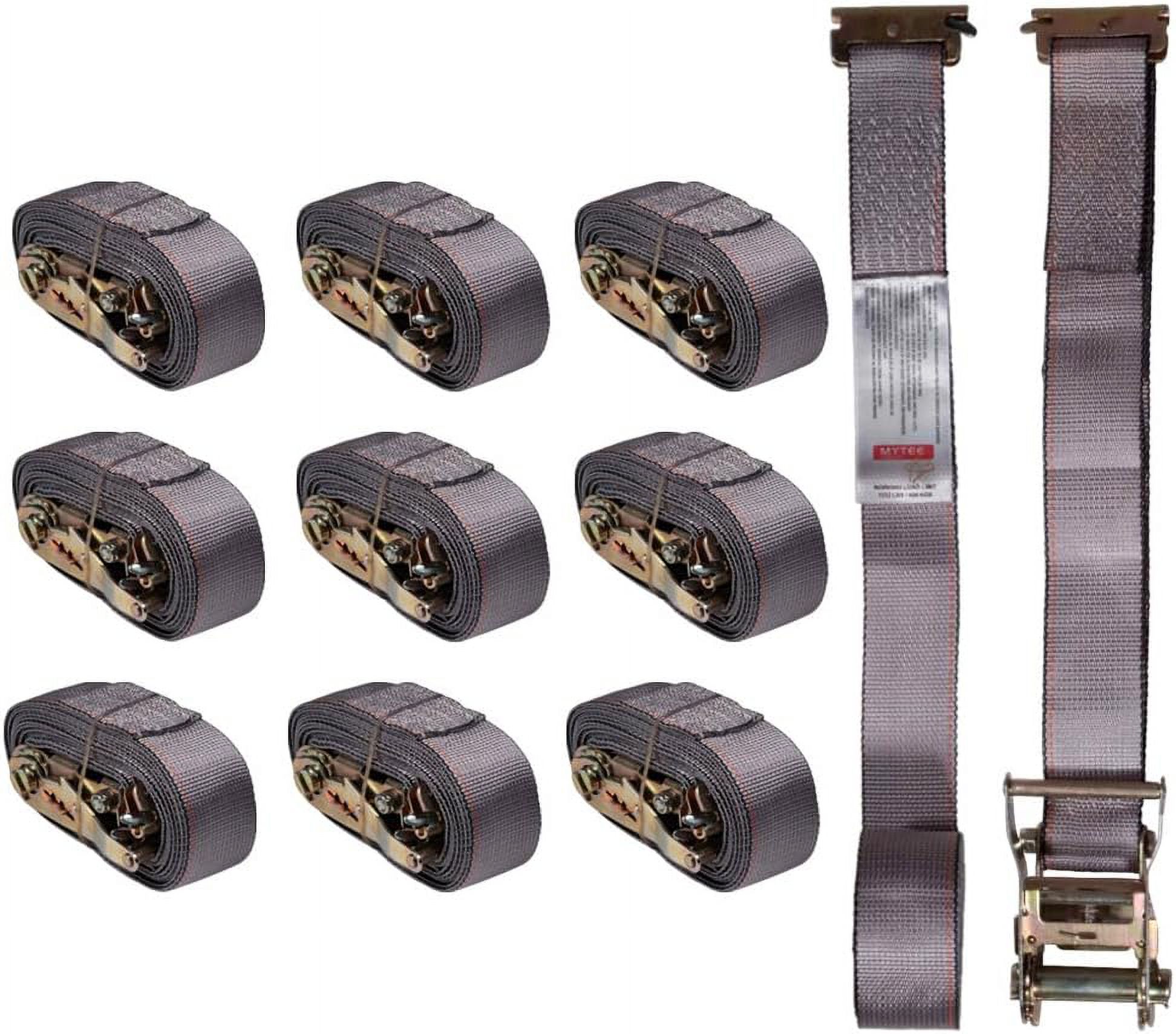 10 Pack 2'' X 16Ft E Track Ratchet Straps With Spring EFittings, 4000