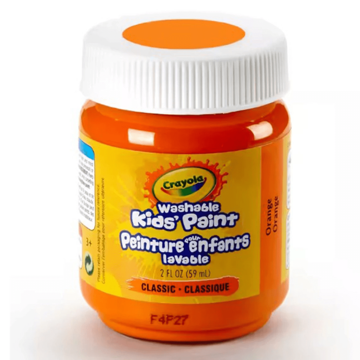 10 Pack 2 oz Washable Kids Paint in Orange Sparkle, Vibrant, Shimmering, Safe, Washable from Skin and Fabrics, Resealable Bottle, Perfect for Art, Crafts, Small Hands, Bulk, Orange