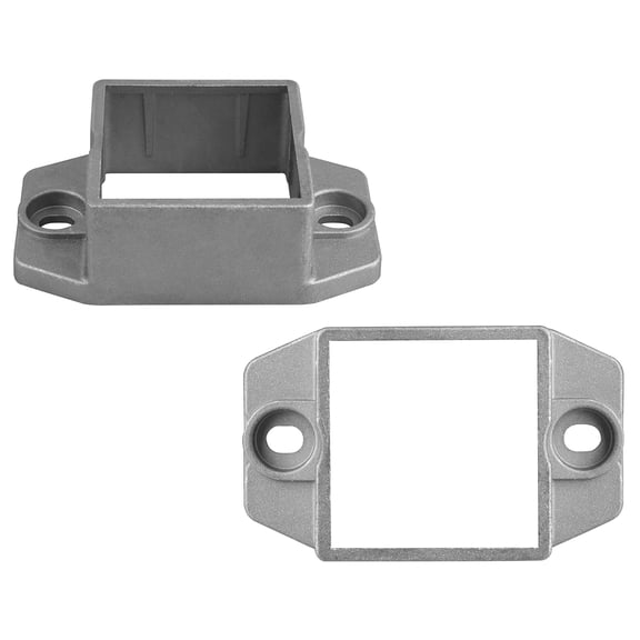 10 Pack 2"x2" Aluminum Square Post Flange Base, End Fence Bracket