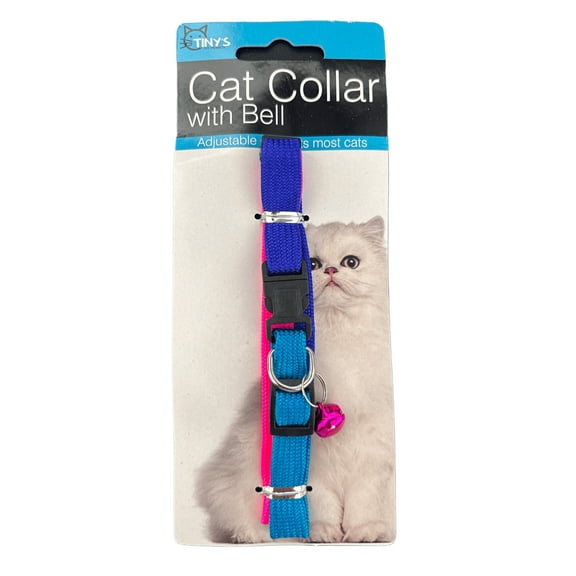 10 Pack 20 in Cat Collar with Bell, Featuring Vibrant Nylon Gradient Colors, Adjustable Plastic Snap Clip Closure, Dainty Bell That Rings as Your Cat Walks, Plays, Runs, Perfect for Cats, Bulk, Mix