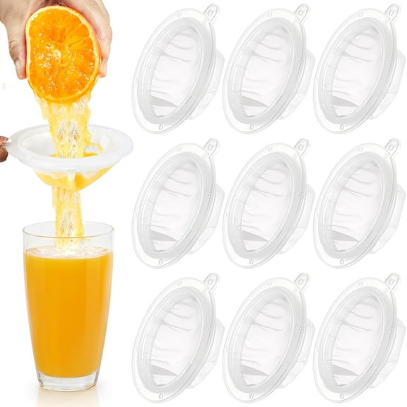 10 Pack 200 Mesh Food Filter Strainer, 5 Inch Nylon Fine Mesh Sieve Drainer, Premium Plastic Mesh Colander for Filtering Yogurt Juice Milk Honey, Reusable Mini Brine Shrimp Separation Net