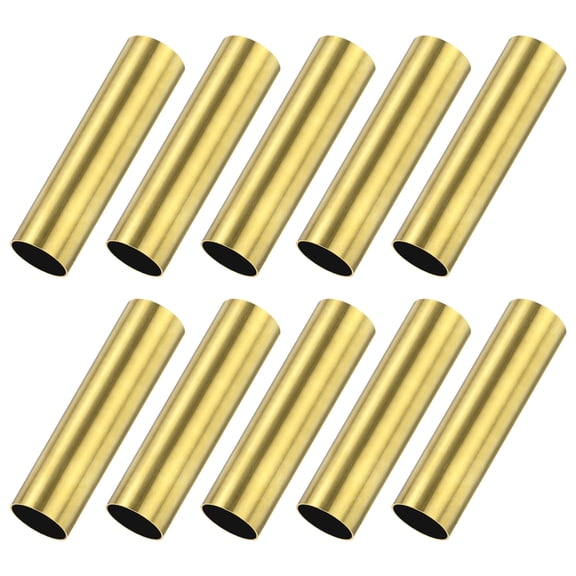 10-Pack 20mm Brass Round Tube, 5mm OD 0.2mm Wall Thickness Short Brass Seamless Tubing for DIY Crafting/Decorating