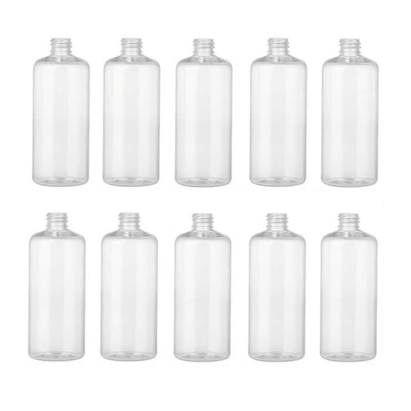 10-Pack 250ml 8oz Empty Plastic Bottles with Caps Refillable Leakproof Containers for Liquids, Travel, DIY, Cosmetics, and Household Use
