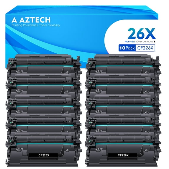 10-Pack 26X CF226X Toner Cartidge Black High Yield Compatible for HP LaserJet Pro M402dn M402n M402dw MFP M426fdw M426fdn M426dw 26A CF226A CF226XC Printer Ink