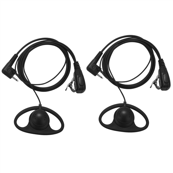 10 Pack 2Pin Advanced D Shape Clip-Ear Ptt Headset Earpiece Mic for 2 Way Radios Gp88S Gp300 Gp68 A8 A6 A10 A12