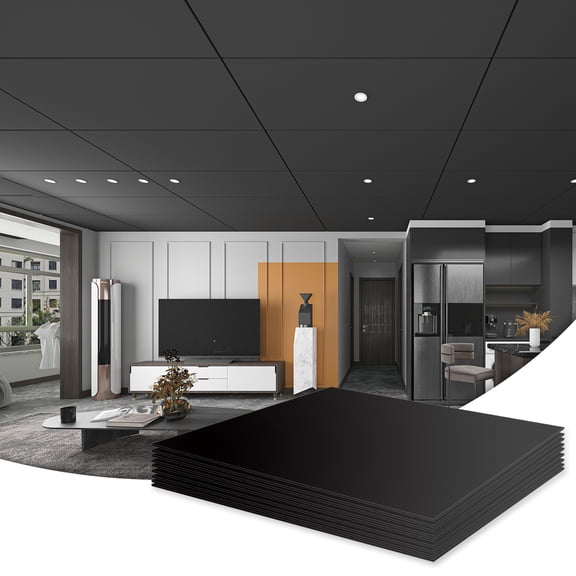 10-Pack 2ft x 4ft Smooth Drop PVC Ceiling Tile