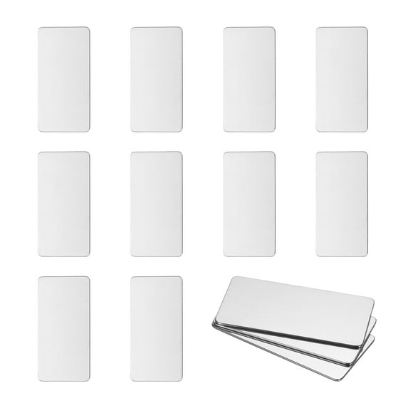 10 Pack 2x1 inch Metal Engraving Blank Stainless Steel Blank Metal Blank Tags