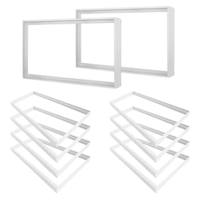10-Pack 2x4 Surface Mount Kit for LED Flat Panel Light-Aluminum Ceiling Frame for 24 x 48 x 3.13 inch Good for Edge-Lit and Back Lit Panel