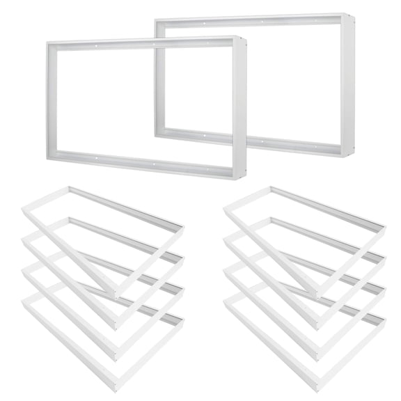 10-Pack 2x4 Surface Mount Kit for LED Flat Panel Light-Aluminum Ceiling Frame for 24 x 48 x 3.13 inch Good for Edge-Lit and Back Lit Panel