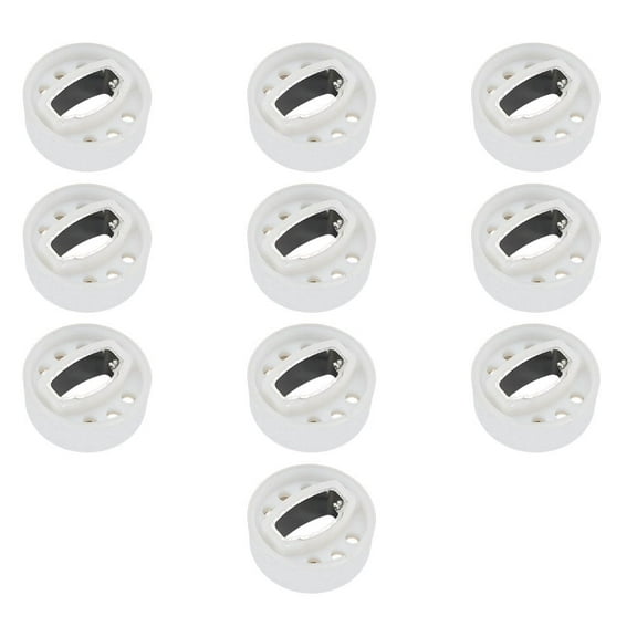 10 Pack 3-3/8" (D) x 1-1/4" (W) Plastic Centering Flange for Aluminum Dump Truck Tarp System, Replaces Tarping Systems Inc Patriot, US Tarp