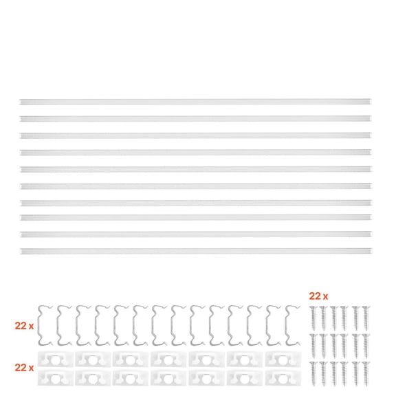 10-Pack 3.3-Foot U Shape LED Aluminum Channel, Milky Cover, End Caps, Mounting Clips, for Under Cabinet