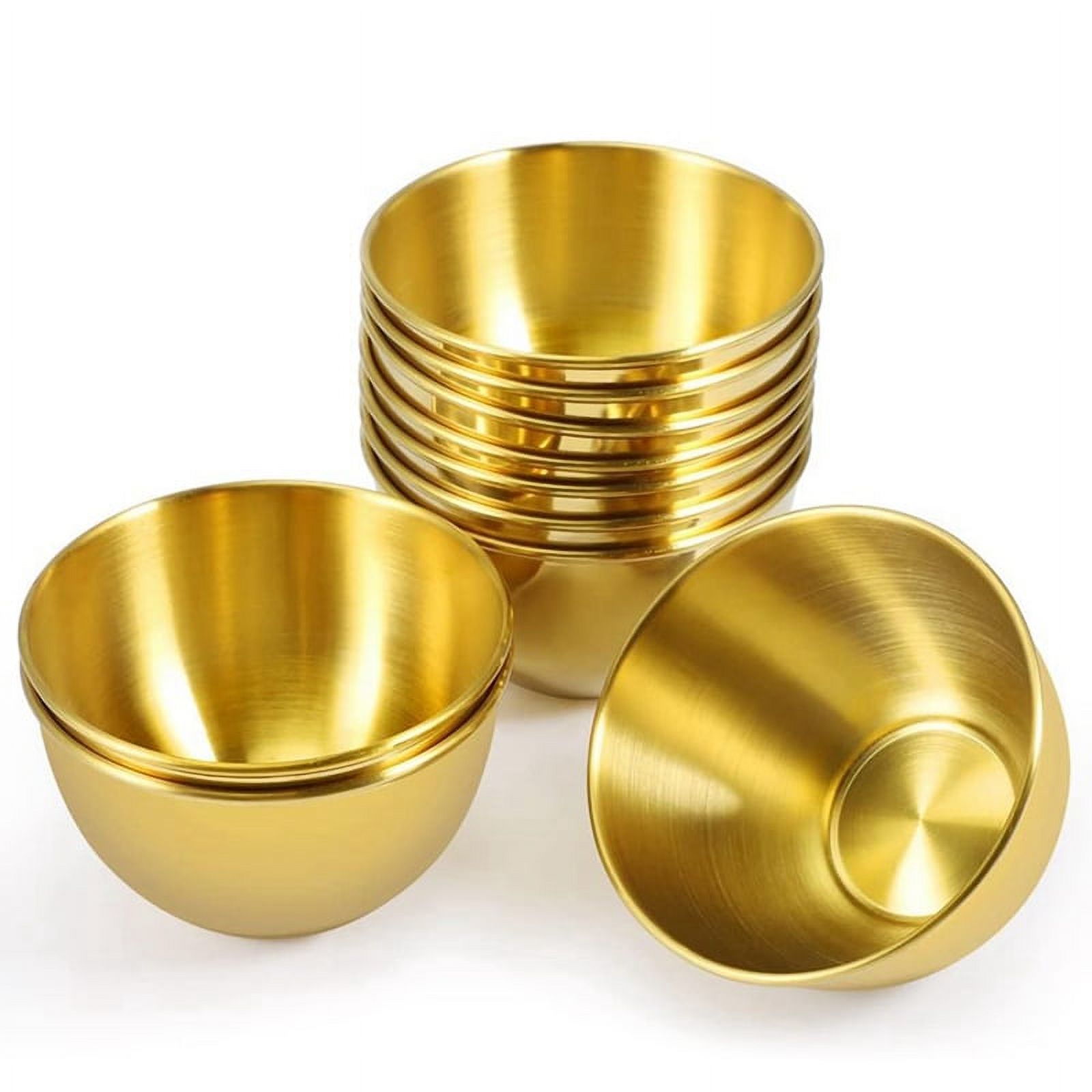 10 Pack 3.3Inch Stainless Steel Sauce Dishes Individual Saucers Bowl