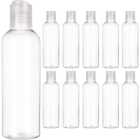 10 Pack 3.4oz Empty Plastic Travel Bottles for Toiletries, TSA Approved Leak Proof Squeezable Portable Size Containers for Travel Essentials Accessories, Clear by GIXUSIL