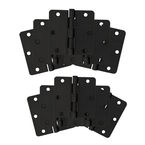 Design House 10-Pack 3.5" H x .25" Radius Butterfly Interior/Exterior Door Hinges, Matte Black