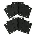 thumbnail image 1 of Design House 10-Pack 3.5" H x .125" Radius Square Interior Door Hinges, Matte Black, 1 of 13