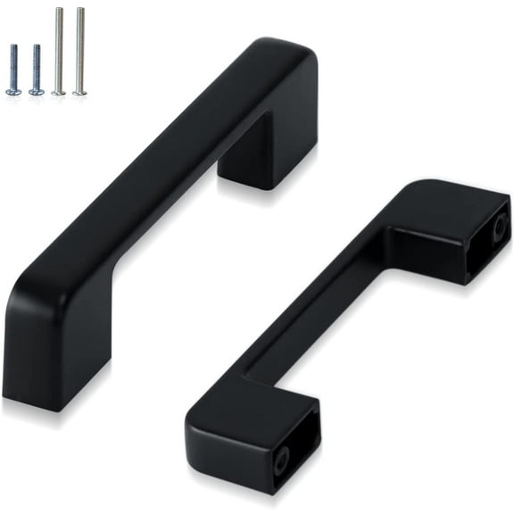 10 Pack 3.7" Kitchen Cabinet Handles Black Cabinet Pulls