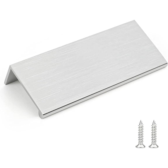 10 Pack 3 INCH Cabinet Pulls Brushed Nickel Finger Pulls, Edge for Kitchen 76mm