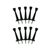 Design House 10-Pack Solid Steel Door Stops with Soft Rubber Tip, Matte Black