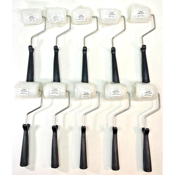 10 Pack 3 Inch Paint Roller & Frames 3/8 Nap 10mm-75mm Cover threaded handle HR