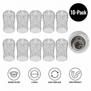 10-Pack 3 Inch Round Drain Pipe Filter Screens, Sink Strainers