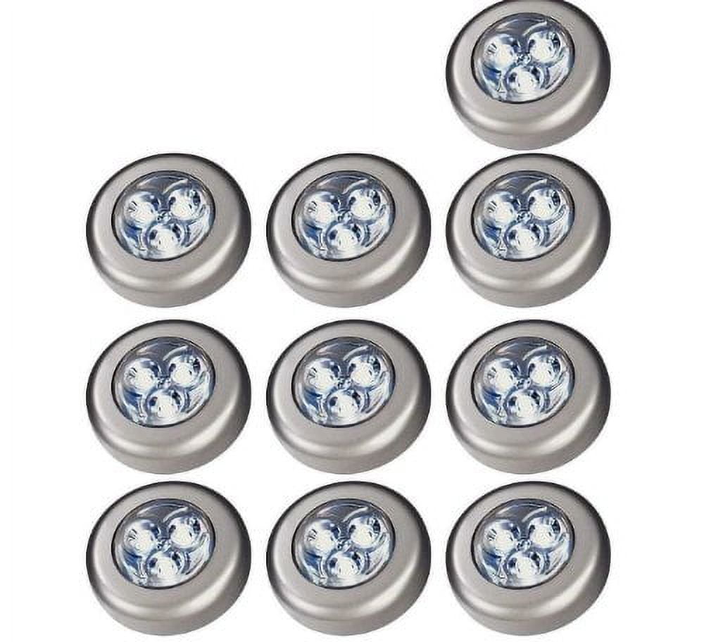10 Pack 3 LED Touch Light Stick Click Push Night Lamp Battery