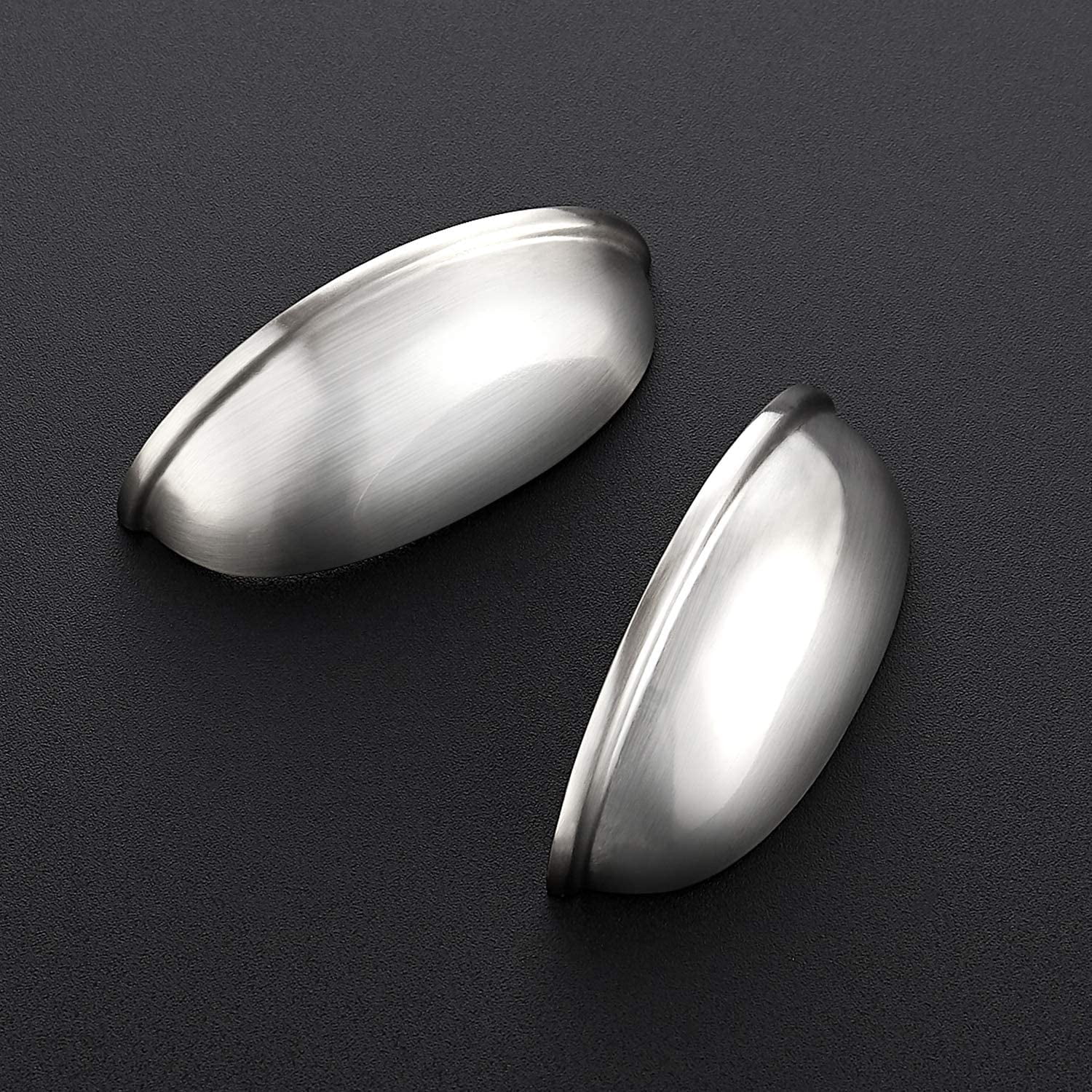 10 Pack 3 inch Drawer Pulls Brushed Nickel Cup Pulls Kitchen Hardware Handles