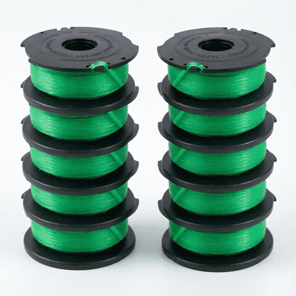 10 Pack 30ft 0.080" DF-080 Trimmer Replacement Spool Compatible with Black+Decker GH1000 GH1100 GH2000 String Trimmer, Dual Line Auto-Feed Edger Spool Parts DF-080-BKP