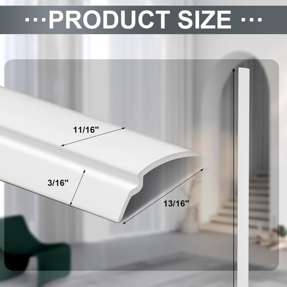 10 Pack 36 Inch Window Glass White Snap-In Vinyl Window Glazing Bead Seal Snap-In Vinyl Trim Weather Resistant for Home Commercial Use (White)