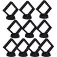 thumbnail image 1 of 10 Pack 3D Floating Display Frame Stand Holder Coin Chip Jewelry Pin Display Stand Box (Black, 2.75 x 2.75 x 0.75 inch), 1 of 7